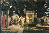 Edward John Poynter Canvas Paintings - A visit to Aesclepius